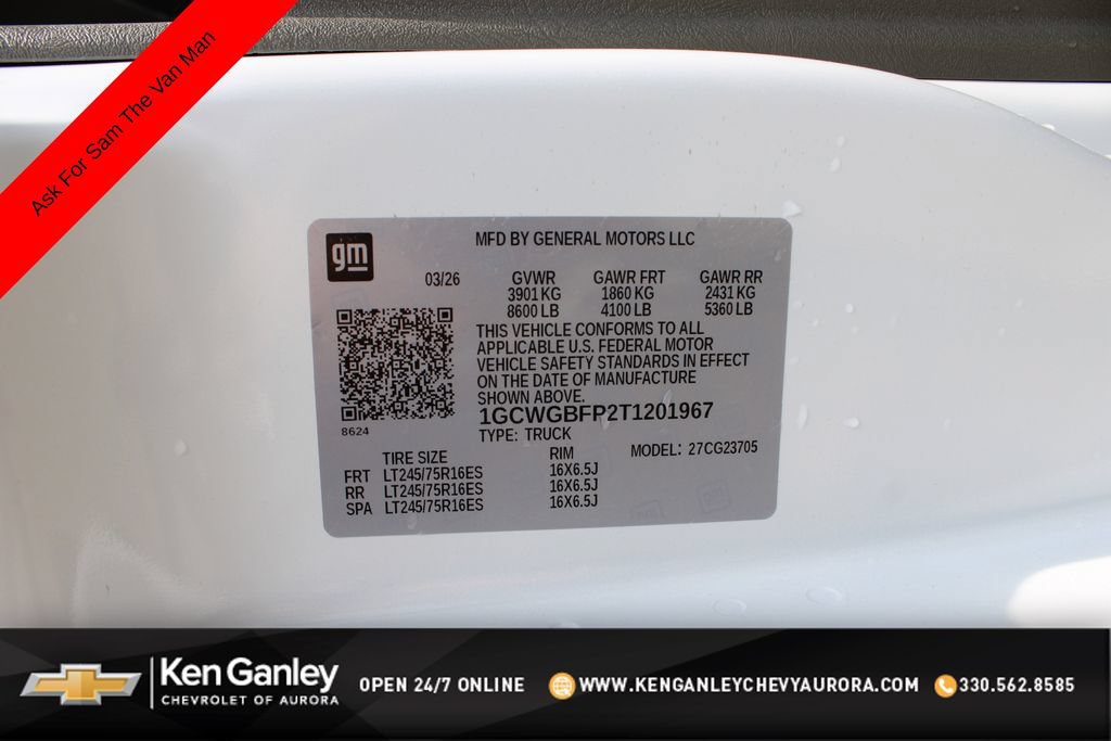 New 2026 Chevrolet Express 2500 Extended w/ Driver Convenience Package RWD image 36