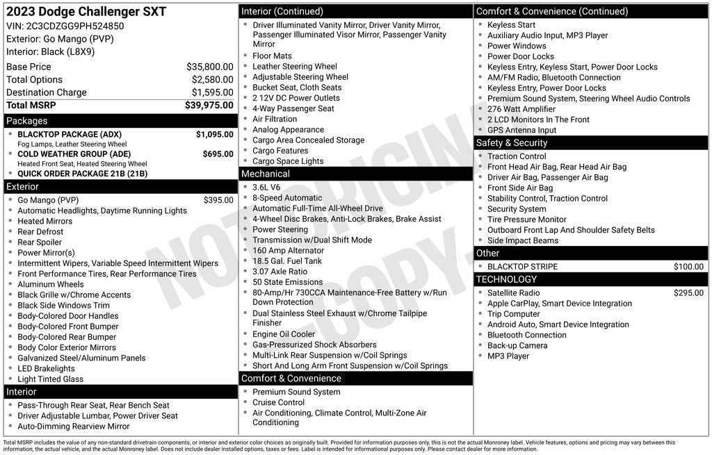 Used 2023 Dodge Challenger SXT w/ Blacktop Package image 29