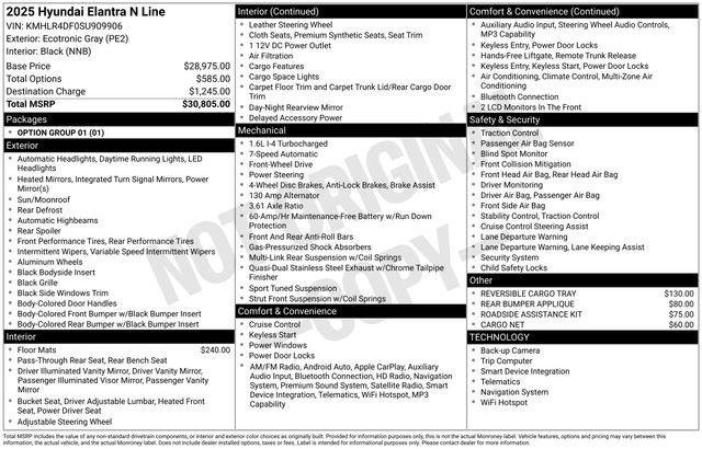 Used 2025 Hyundai Elantra N Line FWD image 25