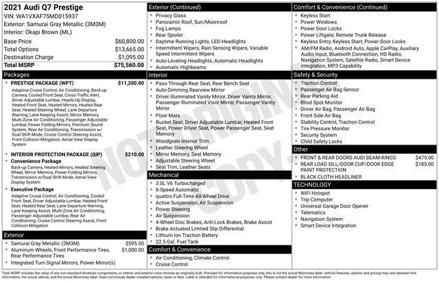 Used 2021 Audi Q7 3.0T Prestige w/ Prestige Package image 48