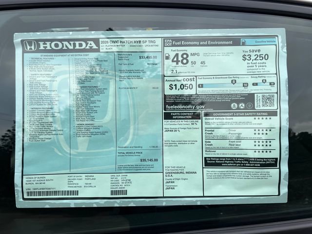 New 2026 Honda Civic Sport Touring image 30