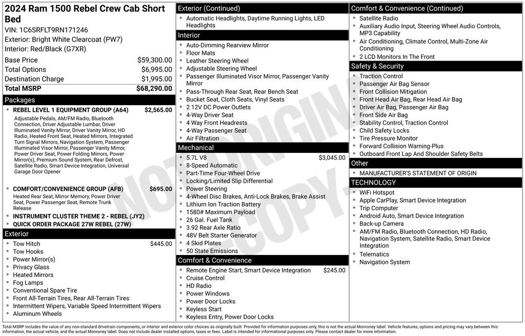 Used 2024 RAM 1500 Rebel w/ Rebel Level 1 Equipment Group AWD/4WD image 5