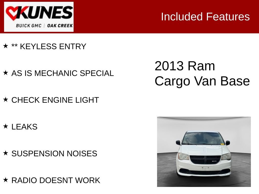 Used 2013 RAM C/V Tradesman FWD image 2