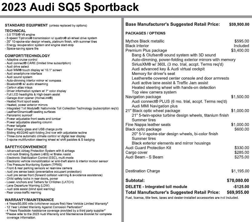 Used 2023 Audi SQ5 Premium Plus w/ Premium Plus Package AWD/4WD image 3
