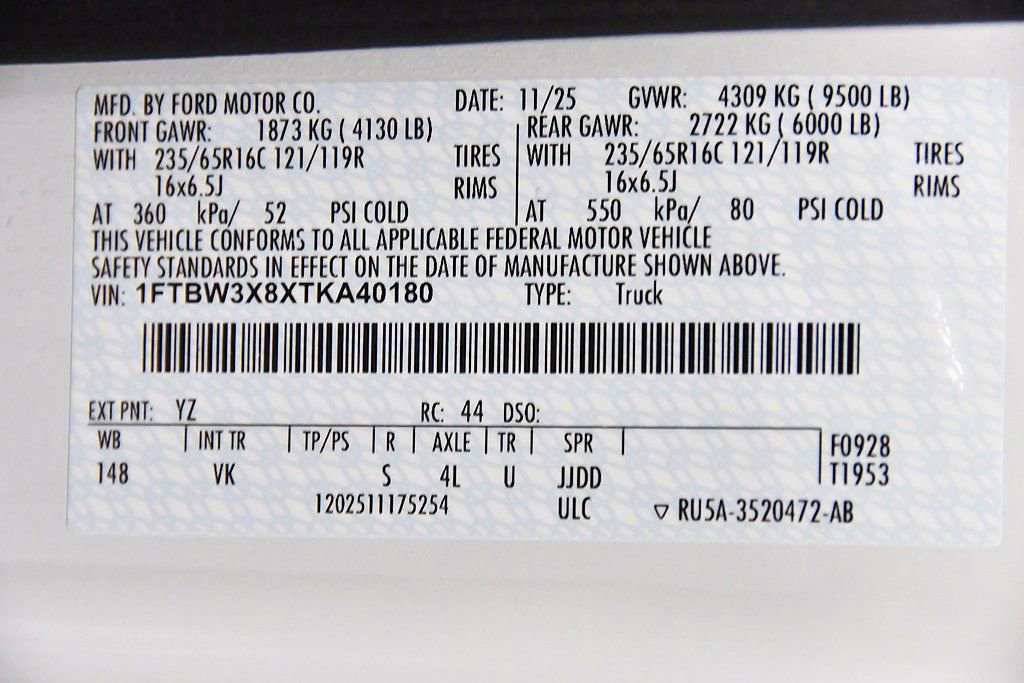 New 2026 Ford Transit 350 148 High Roof Extended w/ Load Area Protection Package image 12