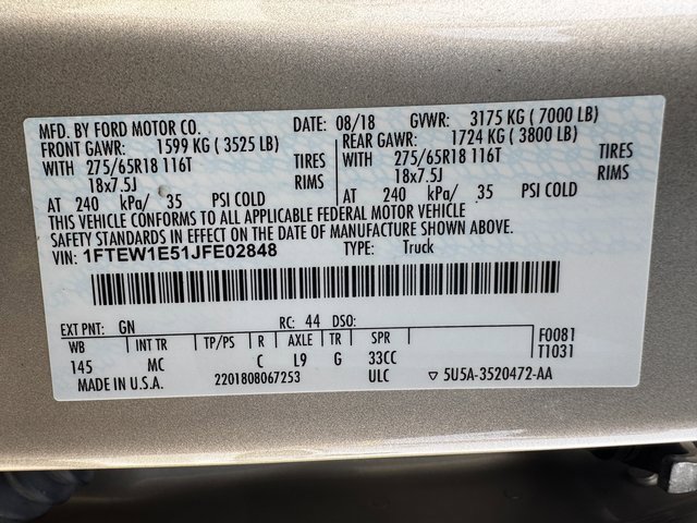 Used 2018 Ford F150 XLT w/ Equipment Group 302A Luxury image 30