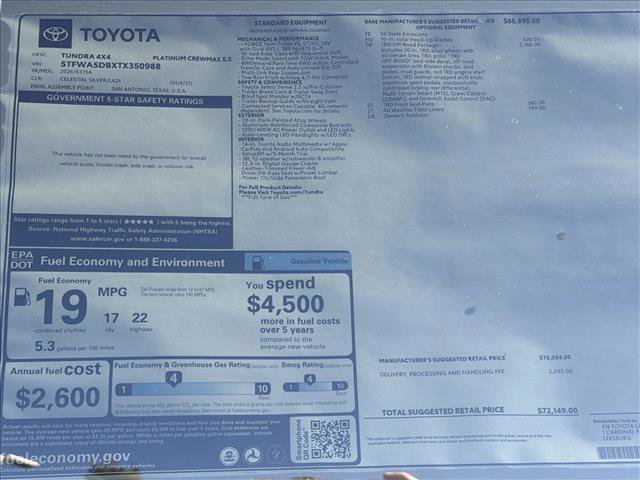 New 2026 Toyota Tundra Platinum image 25