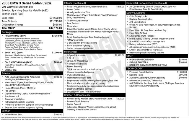Used 2008 BMW 328xi Sedan AWD/4WD image 31