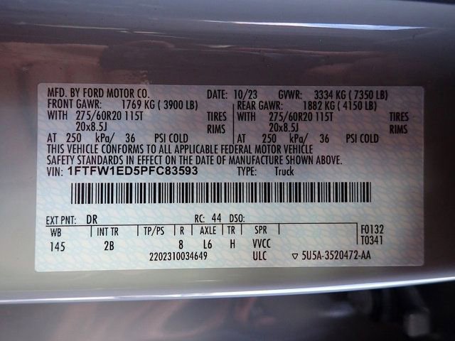 Certified 2023 Ford F150 Lariat w/ Equipment Group 502A High image 23