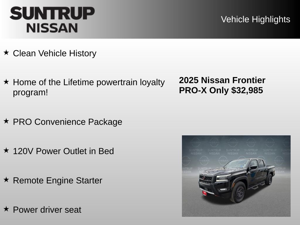 Used 2025 Nissan Frontier Pro-X w/ Pro Convenience Package image 8