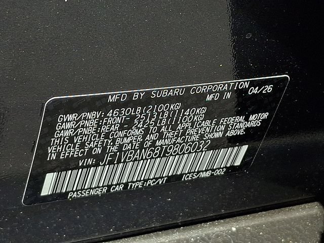 New 2026 Subaru WRX Limited AWD/4WD image 11