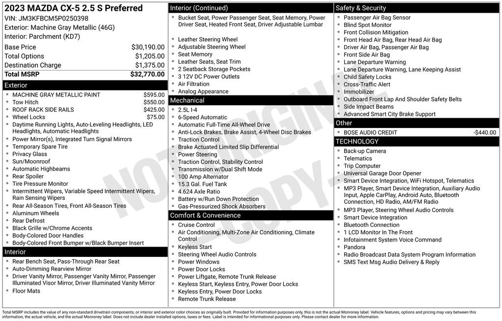 Certified 2023 MAZDA CX-5 AWD 2.5 S image 32
