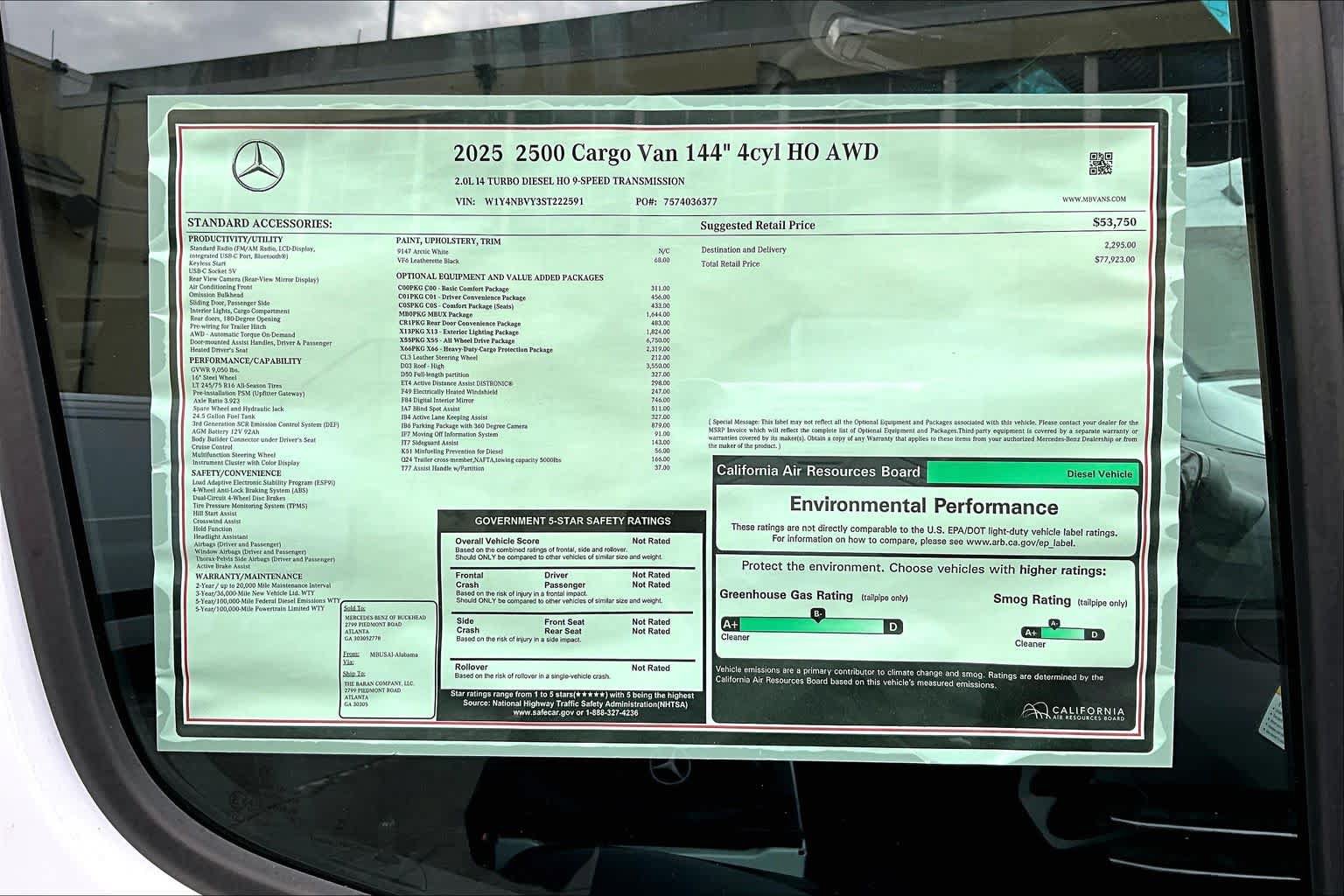 New 2025 Mercedes-Benz Sprinter 2500 image 18