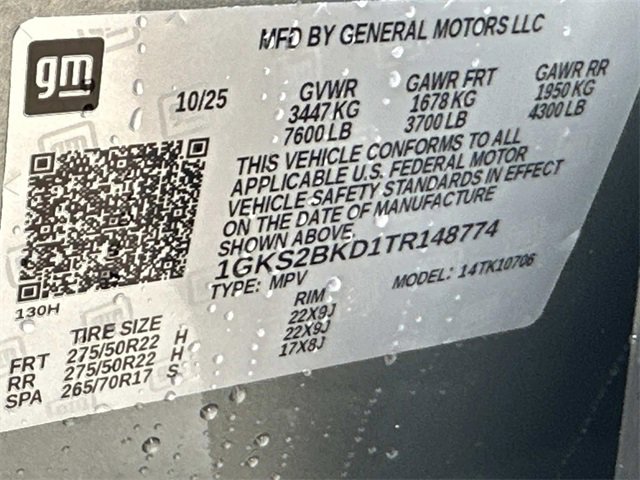 New 2026 GMC Yukon Elevation w/ LPO, Floor Liner Package image 18