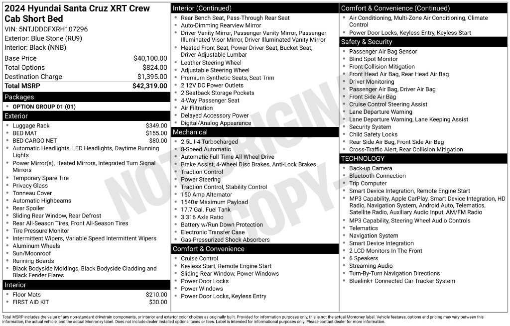 Used 2024 Hyundai Santa Cruz XRT AWD/4WD image 4