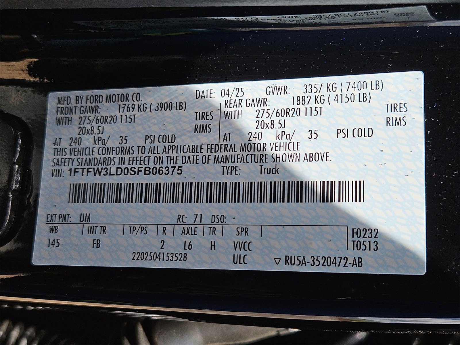 New 2025 Ford F150 XLT w/ Equipment Group 302A MID image 23