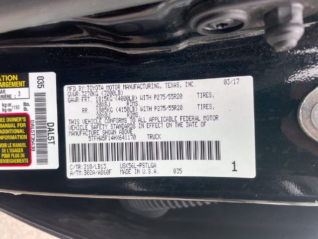 Used 2017 Toyota Tundra Limited w/ Limited Premium Package AWD/4WD image 26