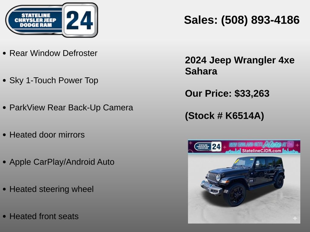 Certified 2024 Jeep Wrangler Unlimited Sahara AWD/4WD image 6