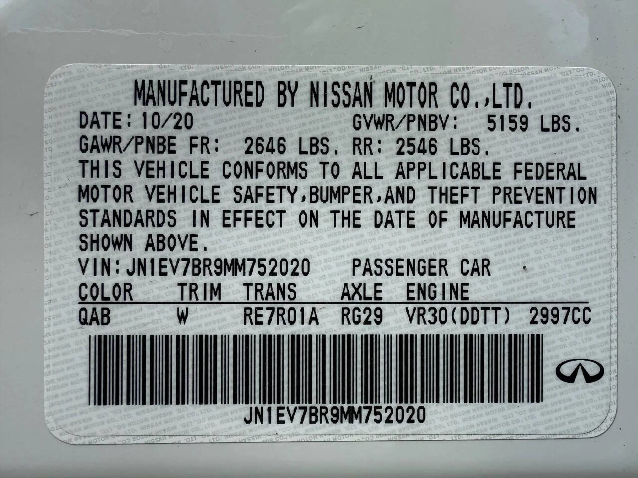 Used 2021 INFINITI Q50 Luxe w/ Cargo Package image 29