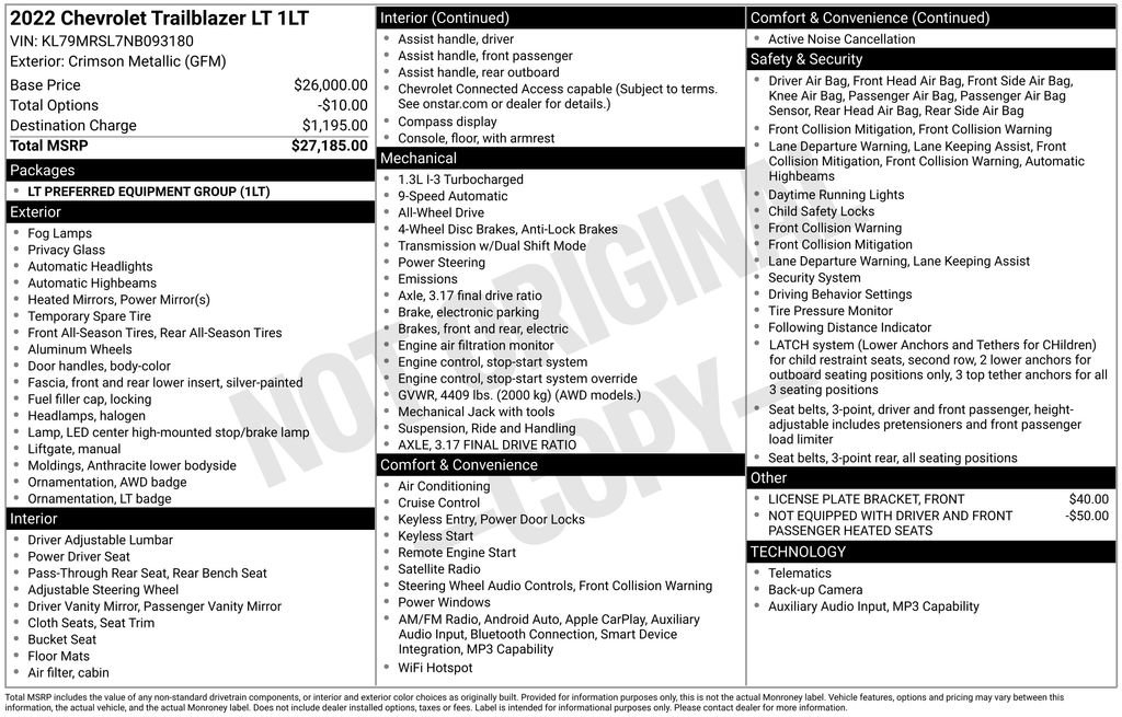 Used 2022 Chevrolet TrailBlazer LT image 10