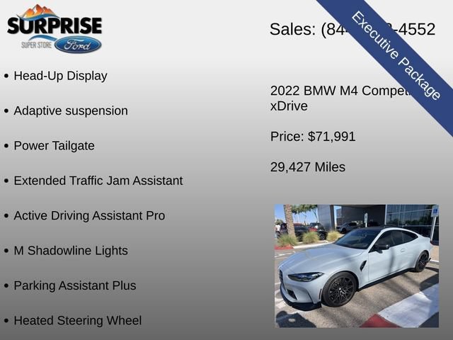 Used 2022 BMW M4 xDrive Competition w/ M Carbon Exterior Package AWD/4WD image 13