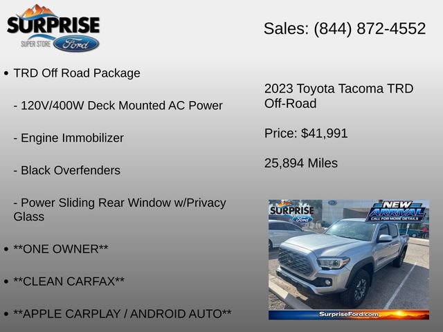 Used 2023 Toyota Tacoma TRD Off-Road AWD/4WD image 6