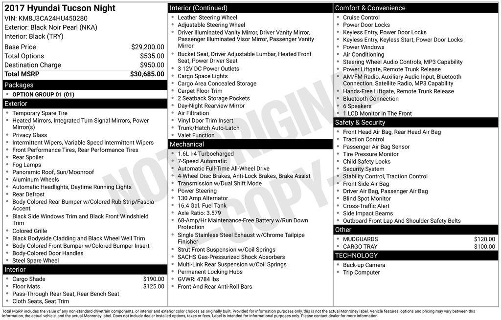Used 2017 Hyundai Tucson Night AWD/4WD image 5