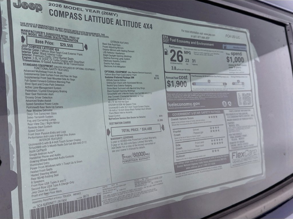 New 2026 Jeep Compass Latitude AWD/4WD image 20