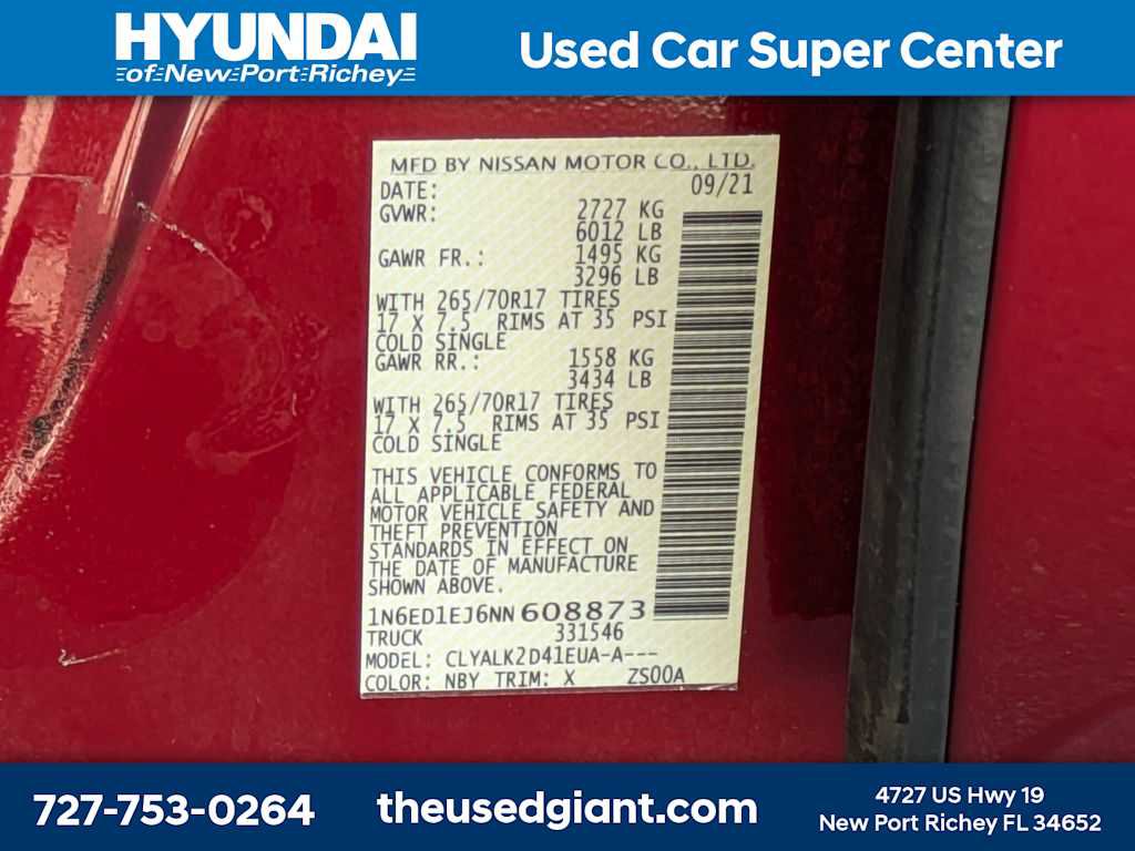 Used 2022 Nissan Frontier Pro-X w/ Technology Package image 36