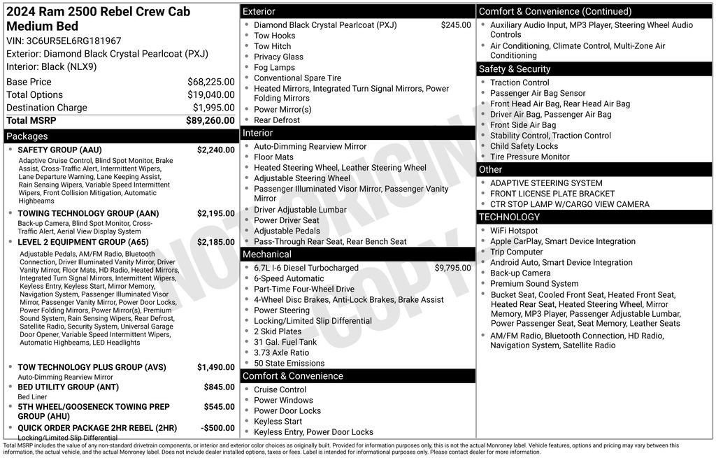 Used 2024 RAM 2500 Rebel w/ Safety Group AWD/4WD image 38