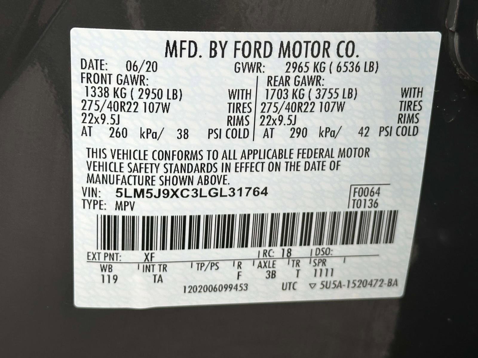 Used 2020 Lincoln Aviator Black Label w/ Dynamic Handling Package image 30