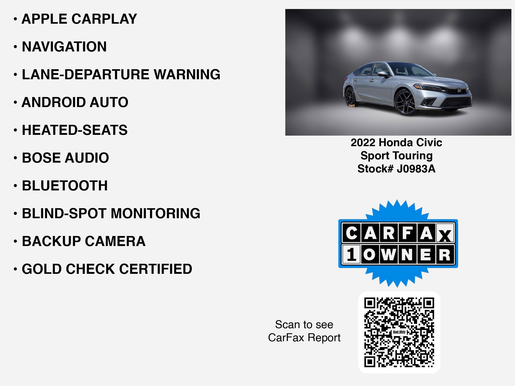 Used 2022 Honda Civic Sport Touring image 6
