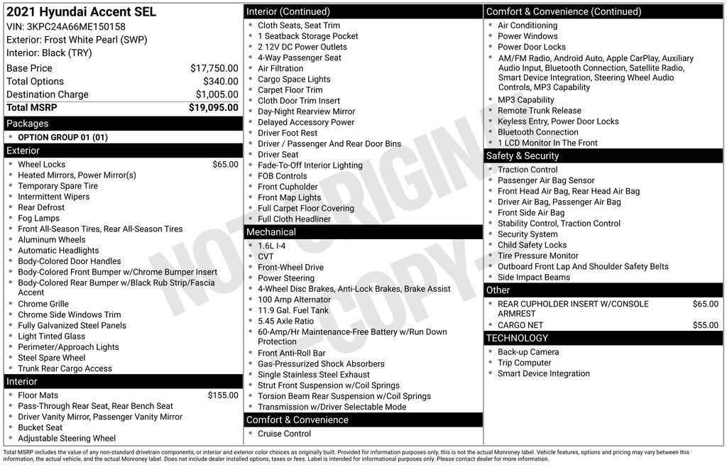 Used 2021 Hyundai Accent SEL FWD image 11