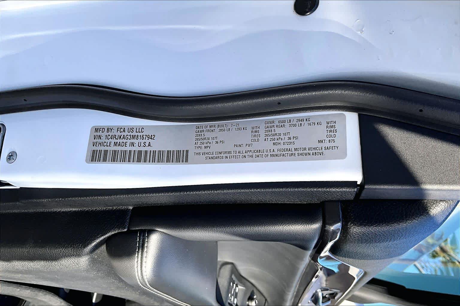Used 2021 Jeep Grand Cherokee L Laredo AWD/4WD image 35