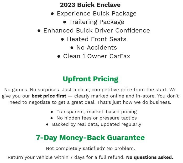 Used 2023 Buick Enclave Essence w/ Experience Buick Package AWD/4WD image 2