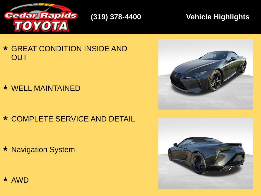 Used 2024 Lexus LC 500 Convertible w/ Bespoke Build Package RWD image 9