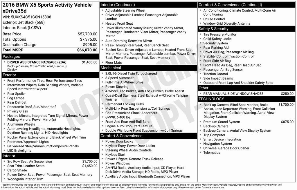 Used 2016 BMW X5 xDrive35d image 2