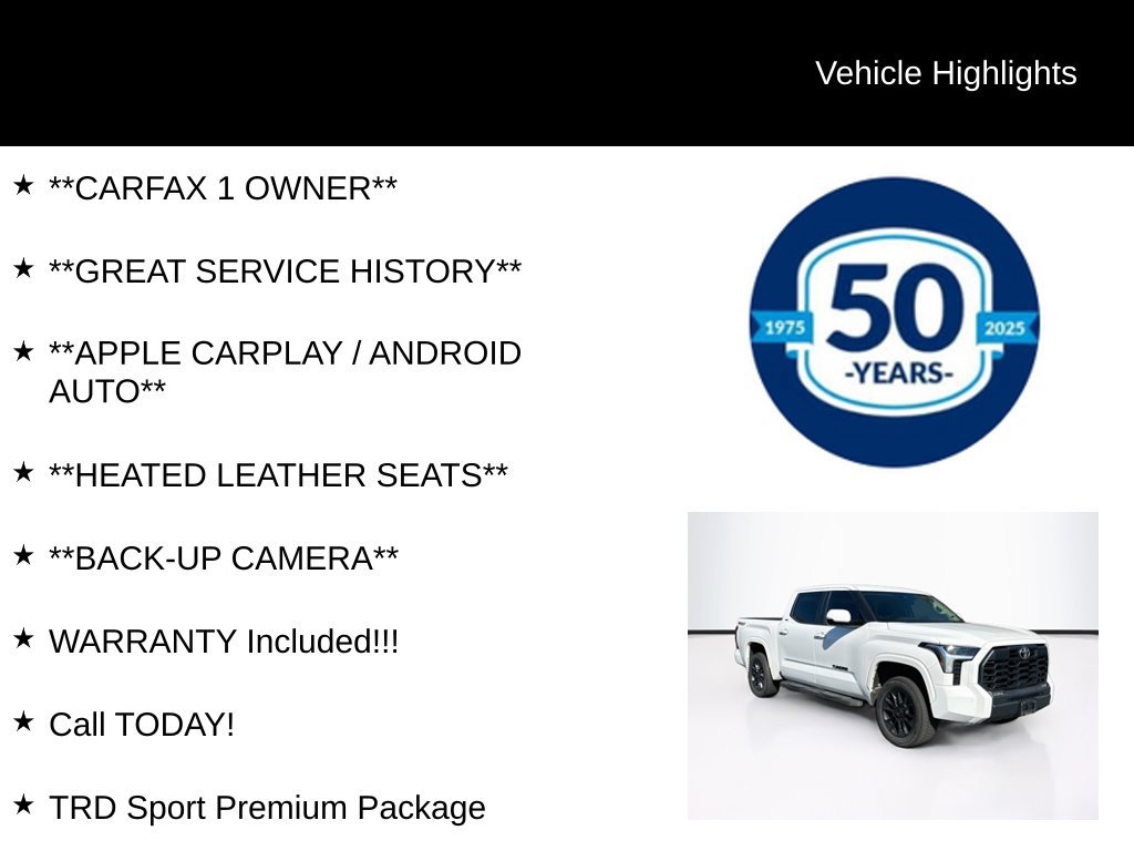 Used 2024 Toyota Tundra SR5 w/ TRD Sport Premium Package AWD/4WD image 5