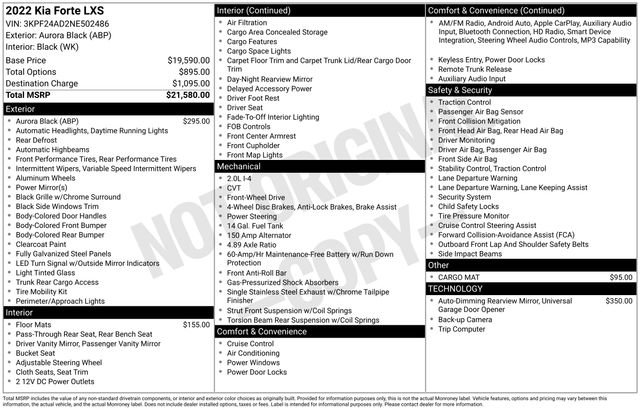 Used 2022 Kia Forte LXS image 7