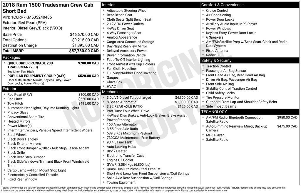 Used 2018 RAM 1500 Tradesman image 3