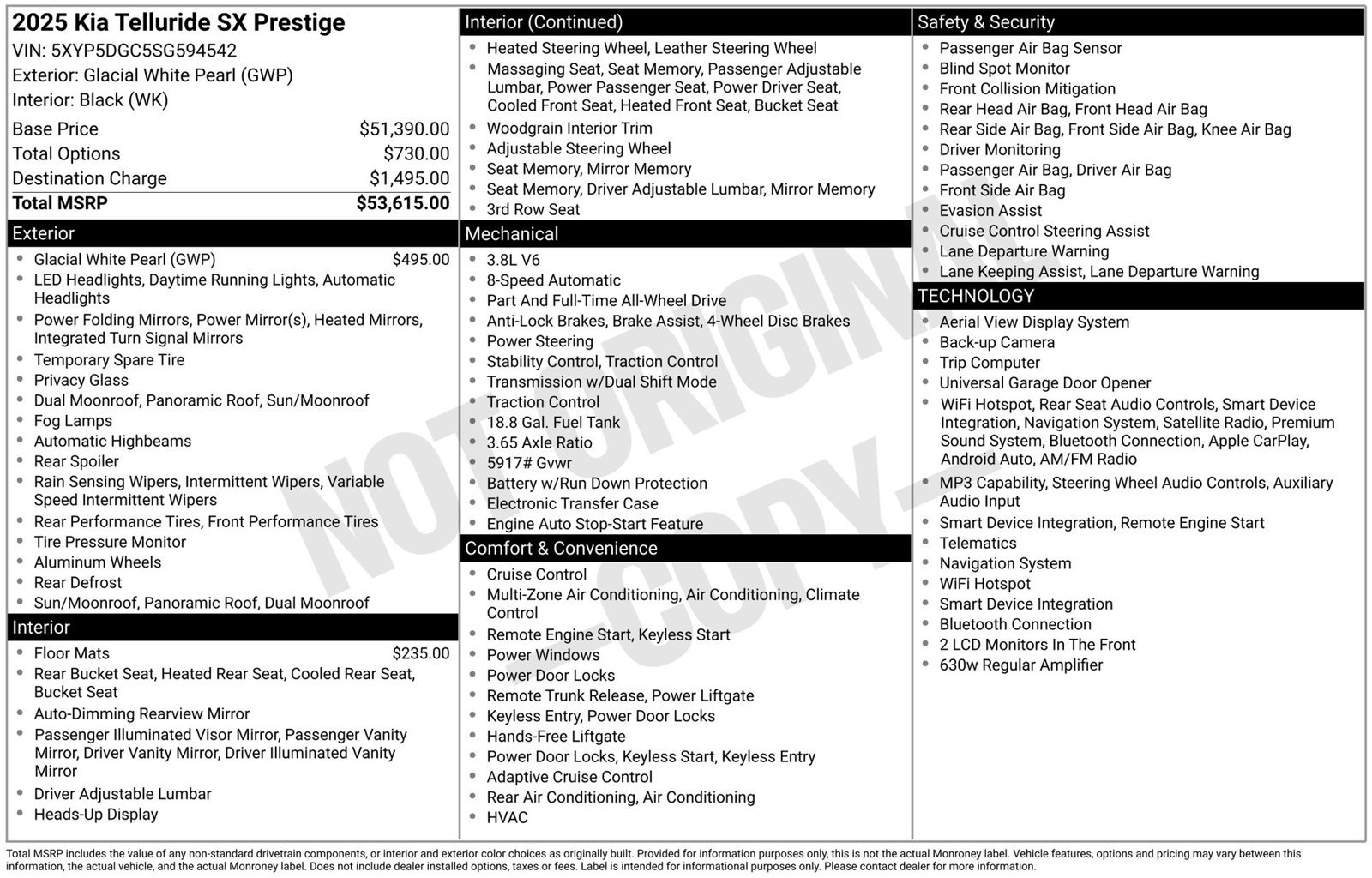 Used 2025 Kia Telluride SX Prestige AWD/4WD image 3