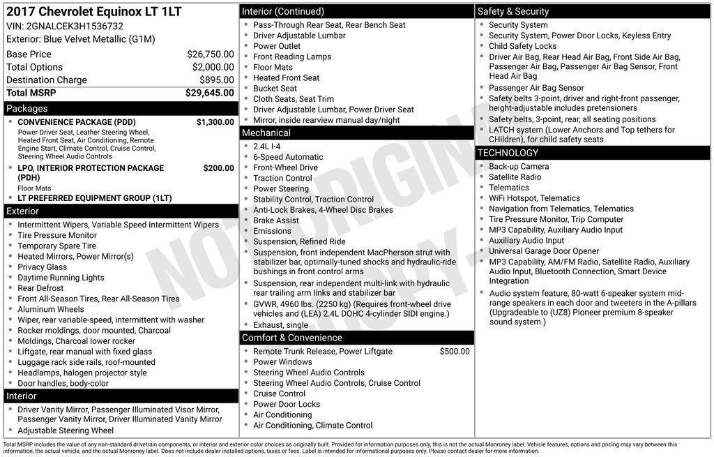 Used 2017 Chevrolet Equinox LT w/ Convenience Package FWD image 5