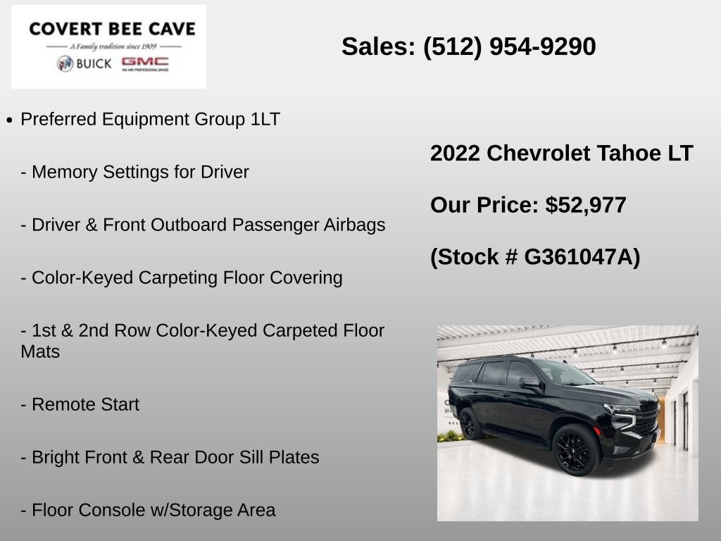 Used 2022 Chevrolet Tahoe LT w/ LT Signature Plus Package AWD/4WD image 6