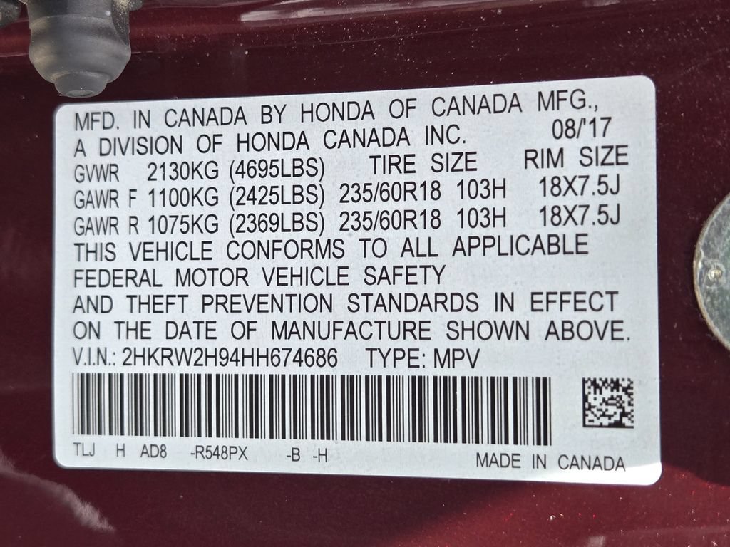 Certified 2017 Honda CR-V Touring image 35
