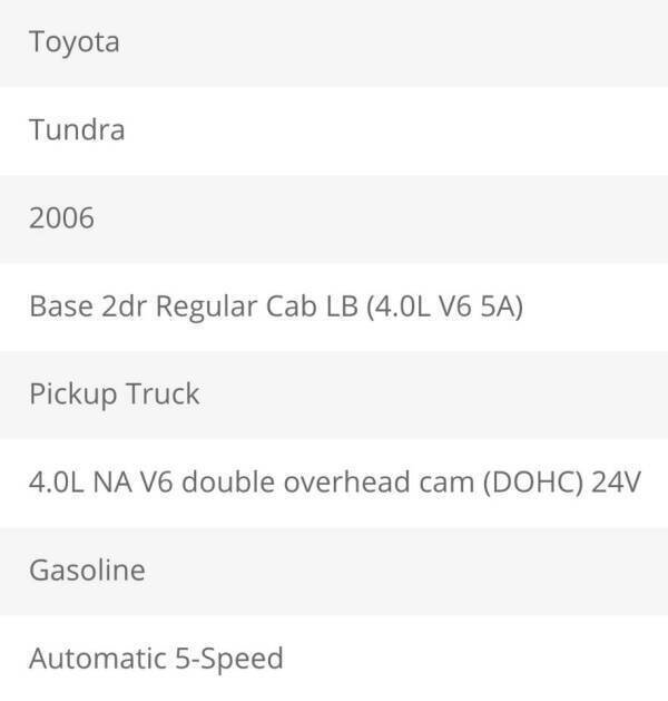 Used 2006 Toyota Tundra 2WD Regular Cab image 2