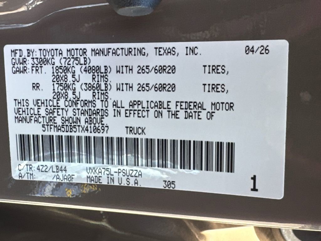 New 2026 Toyota Tundra 1794 Edition AWD/4WD image 30