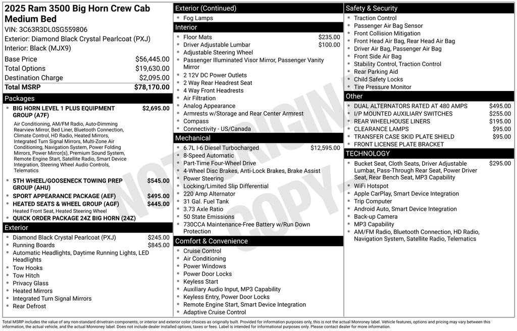 Used 2025 RAM 3500 Big Horn AWD/4WD image 55