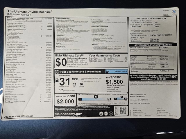 Used 2026 BMW 430i Coupe w/ Premium Package RWD image 17