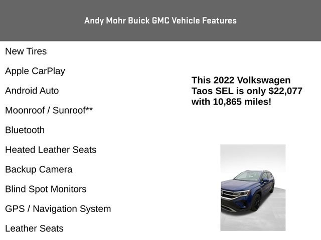 Used 2022 Volkswagen Taos SEL image 4