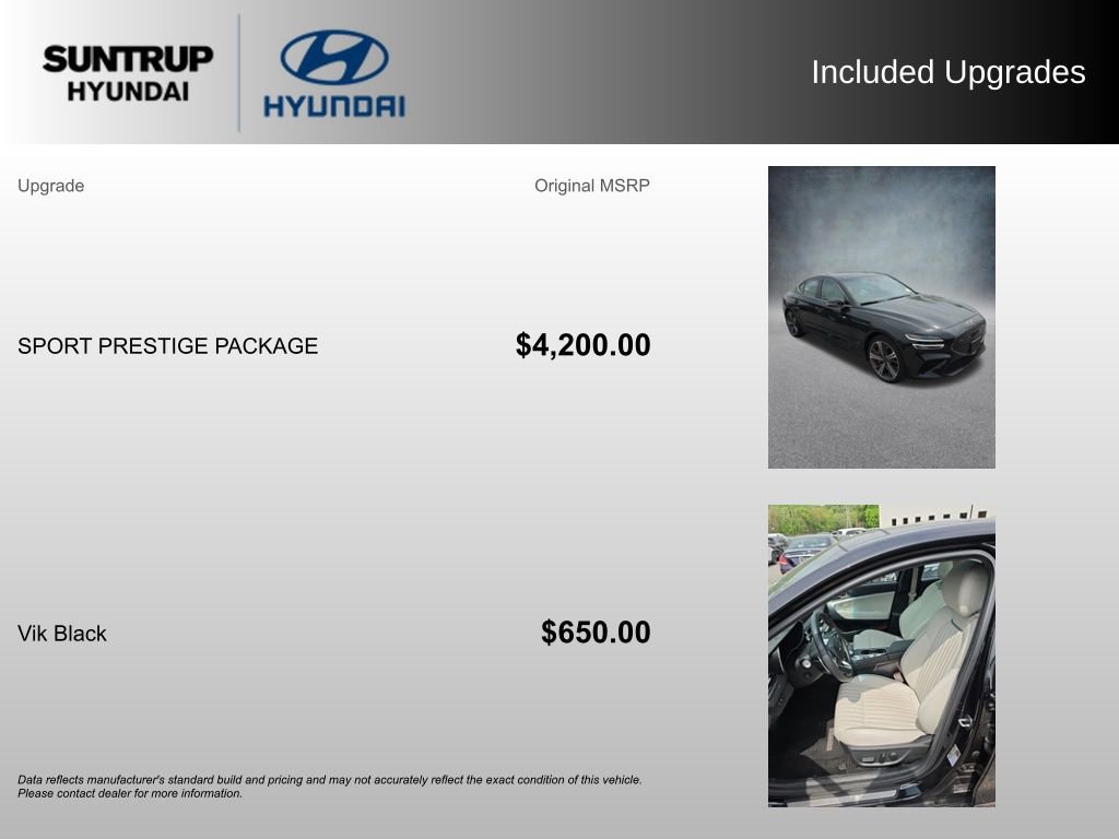 Used 2024 Genesis G70 2.5T w/ Sport Prestige Package AWD/4WD image 2